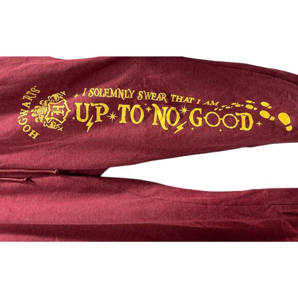 HARRY POTTER Hogwarts Up to No Good Heathered Red sweatpants logo plus sz XXL - Picture 3 of 5